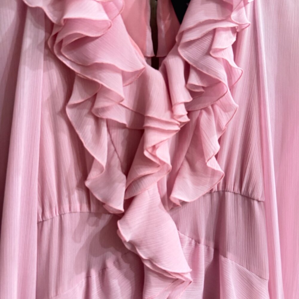 Pink Soft Ruffles Mini Dress - Picture 4 of 7